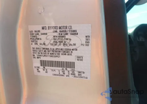 2005 Ford Escape Xlt from USA, damaged, VIN 1FMYU93115KE30921